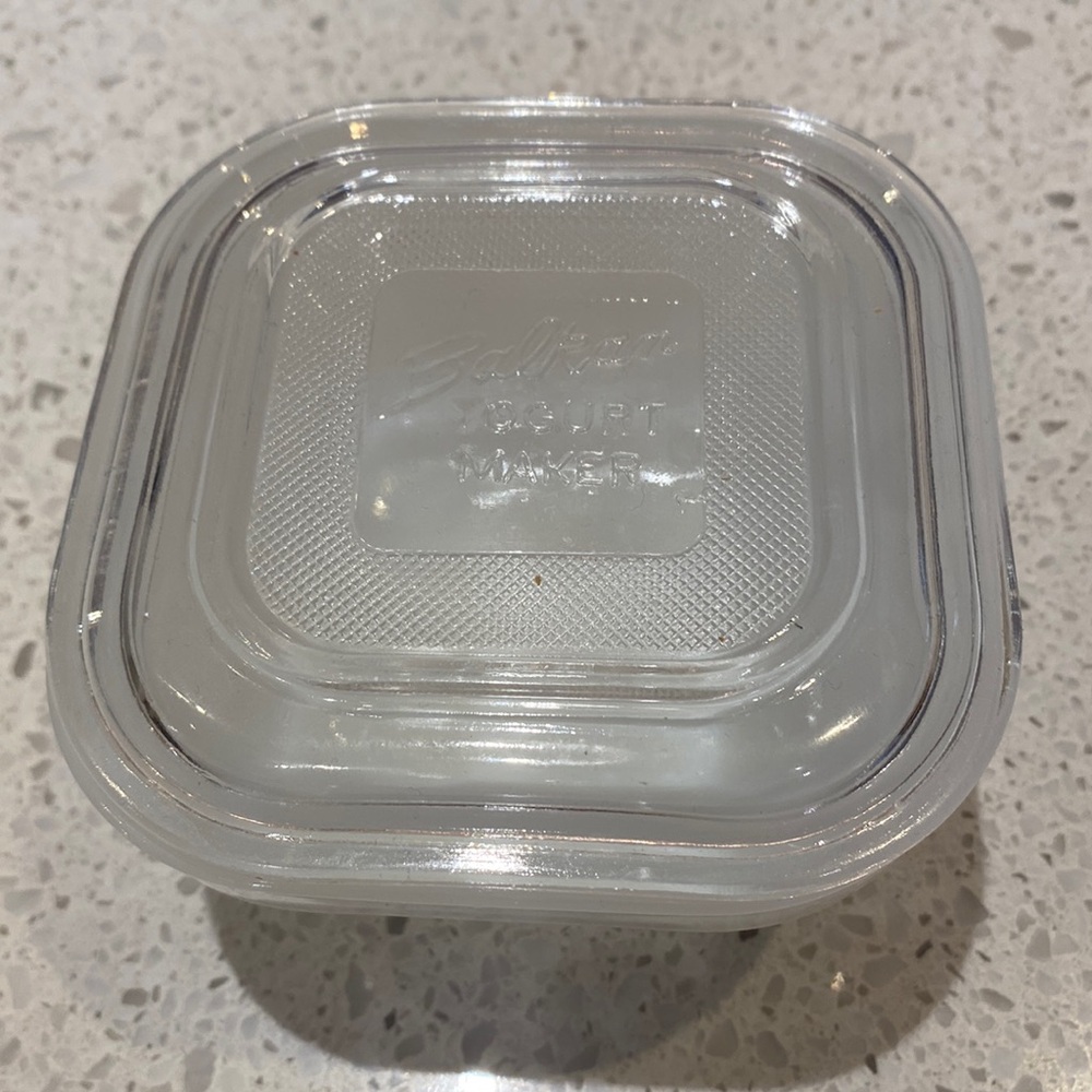 Vintage Balkan Yogurt Maker Milk Glass Storage Container with Lid